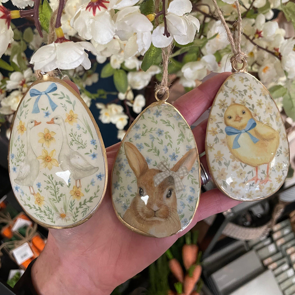 Vintage style easter hanging decs