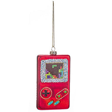 10.5cm Glass Gameboy hanging decoration