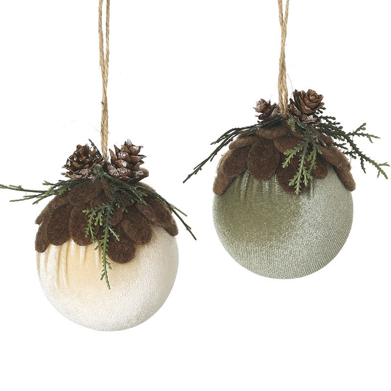 Felt pinecone bauble