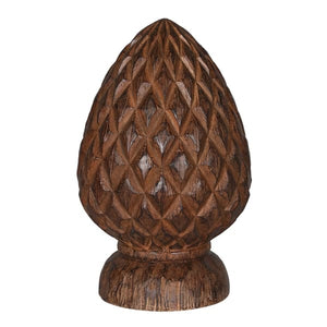 Dark wood effect artichoke ornament