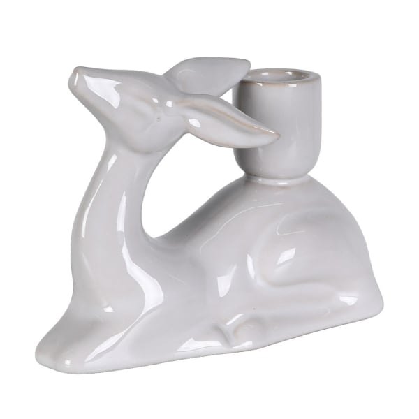 Gazing deer candle holder