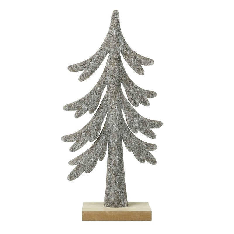 Mossy grey tall felt tree (20cmH)