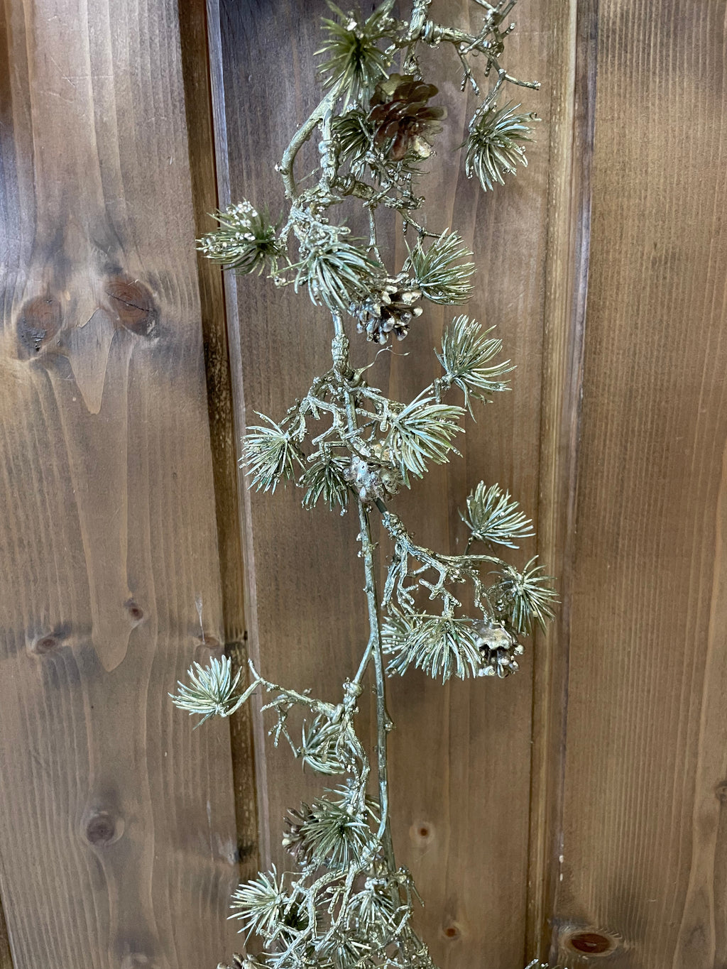 Gold mini pinecone garland