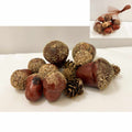 Mixed pinecone & acorn bag