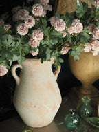 Terracotta rustic handled vase