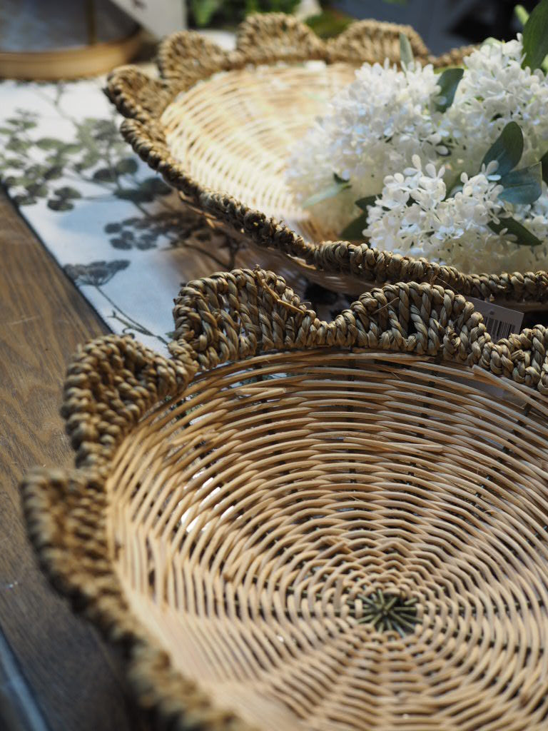 Rattan flower basin bowl basket (Medium)