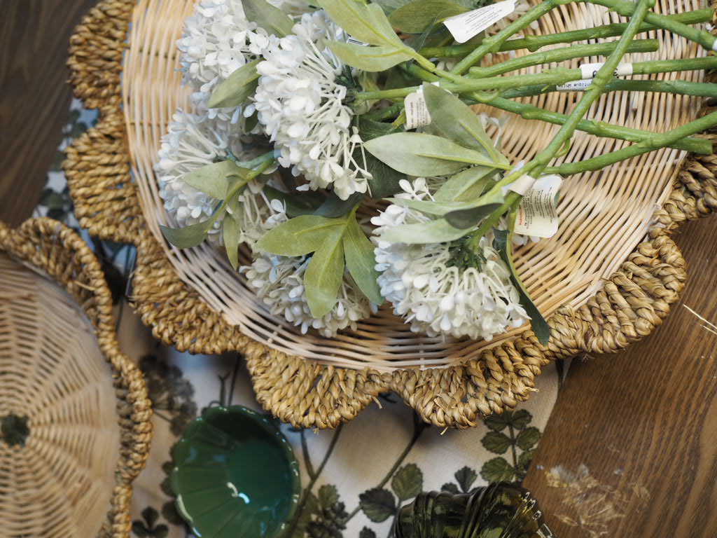 Rattan flower basin bowl basket (Large)