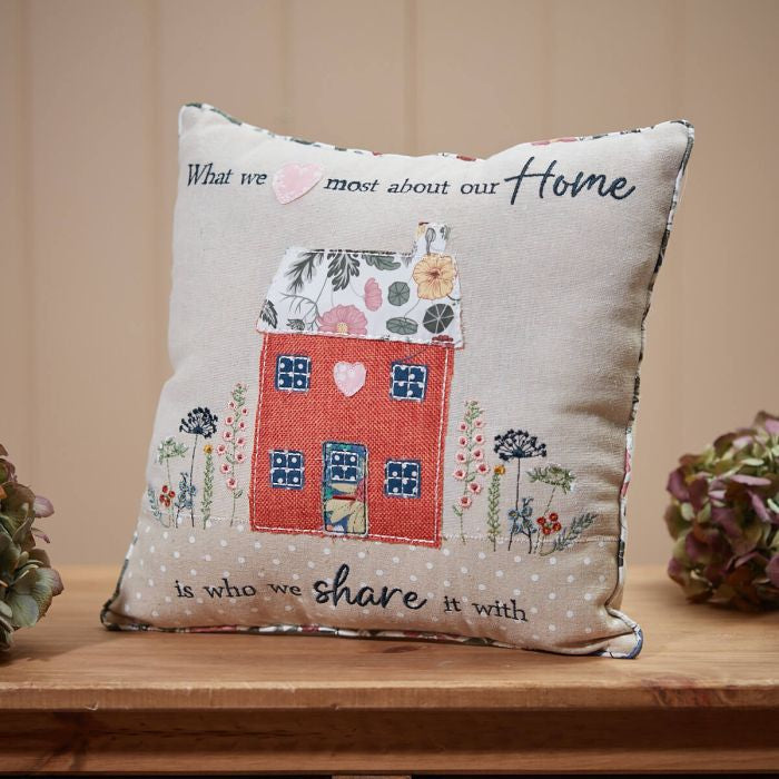 Embroidered home cushion