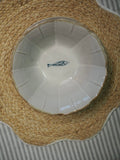 Fish fluted stoneware bowl