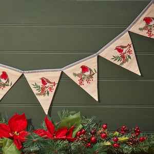 Christmas robin bunting