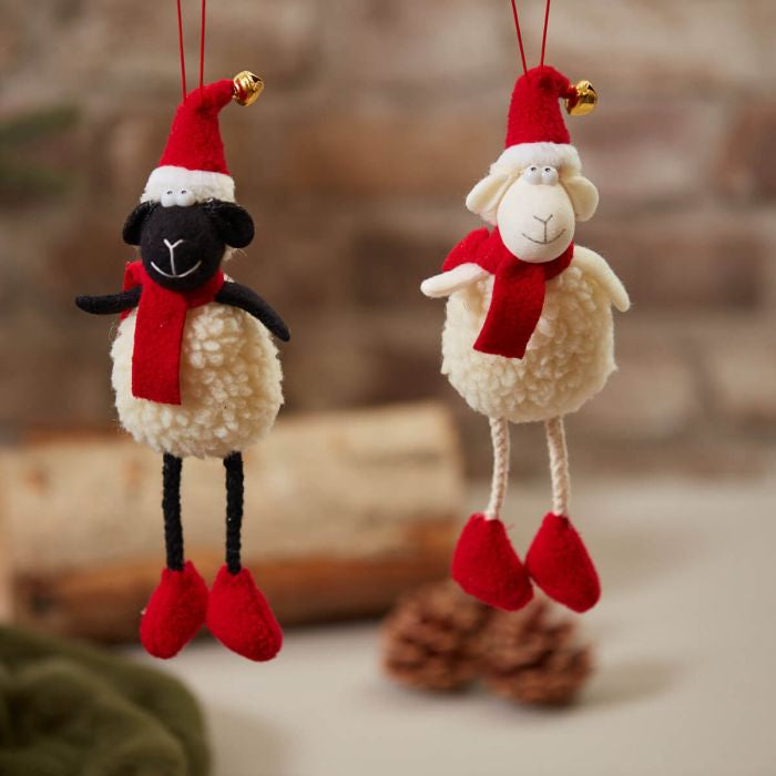 Christmas festive sheep hanging decs