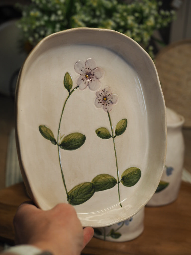 Stoneware shallow dish - Meadow