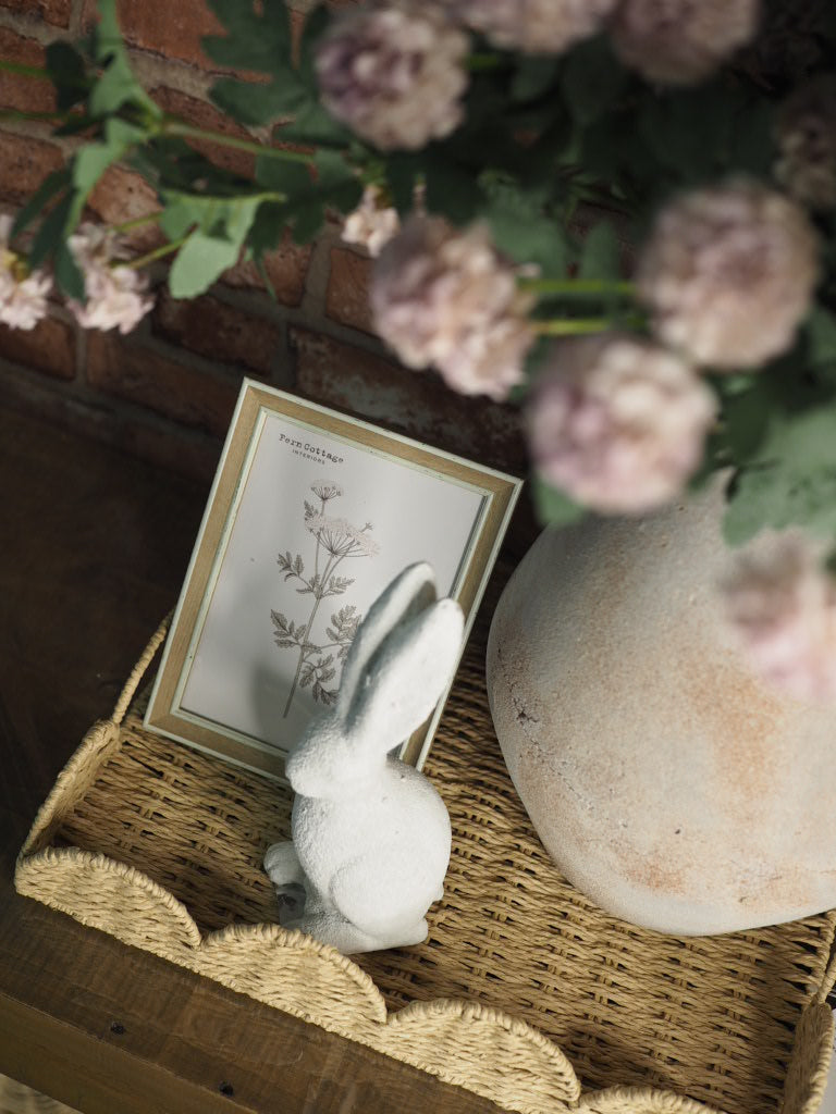 Stone effect hare ornament (Small)