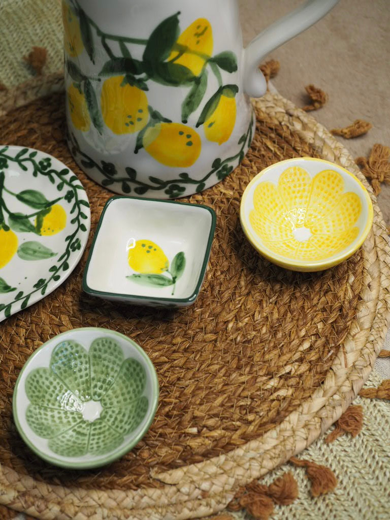 Lemon slice ceramic mini pinch bowl
