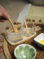 Tapas set with flower shaped cups