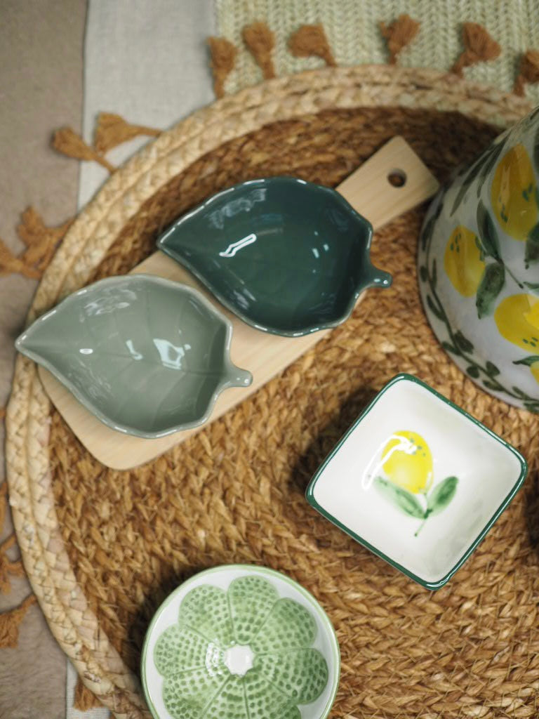 Leaf shape Tapas set