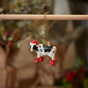 Festive cow hanging dec