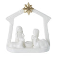 White ceramic nativity with gold star