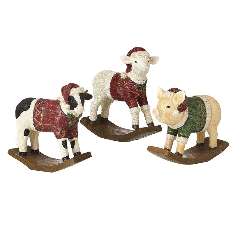 Christmas on the farm animal rockers