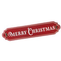 Red Merry Christmas holly sign