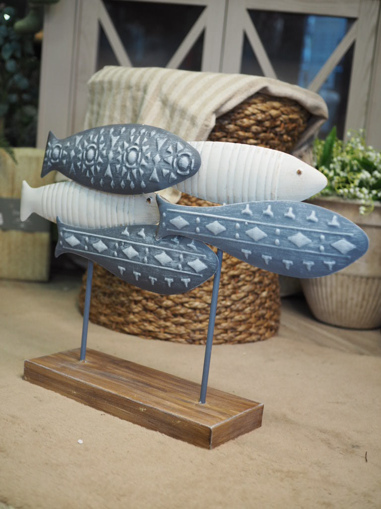 Iron fish freestanding art