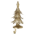 Gold metal tree stocking hanger