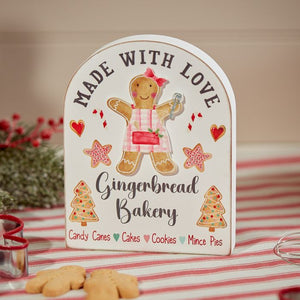 Gingerbread Bakery arched plaque