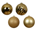 14cm shatterproof light gold bauble pack of 4
