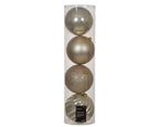 14CM shatterproof pearl bauble pack of 4