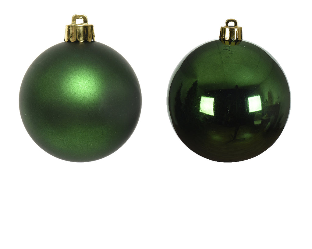 6cm shatterproof evergreen pack of 12 baubles