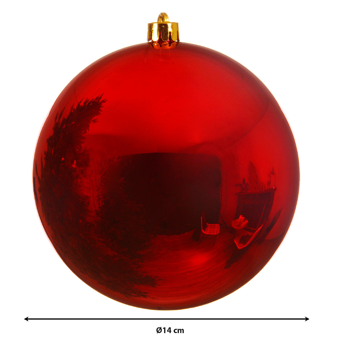 Christmas red shatterproof bauble