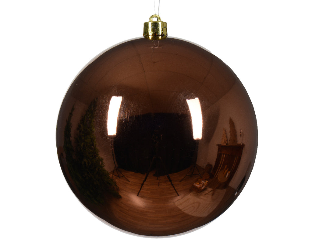 Extra large espresso shatterproof bauble