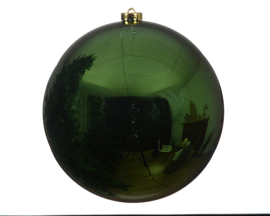 Large evergreen shatterproof bauble (14cm)