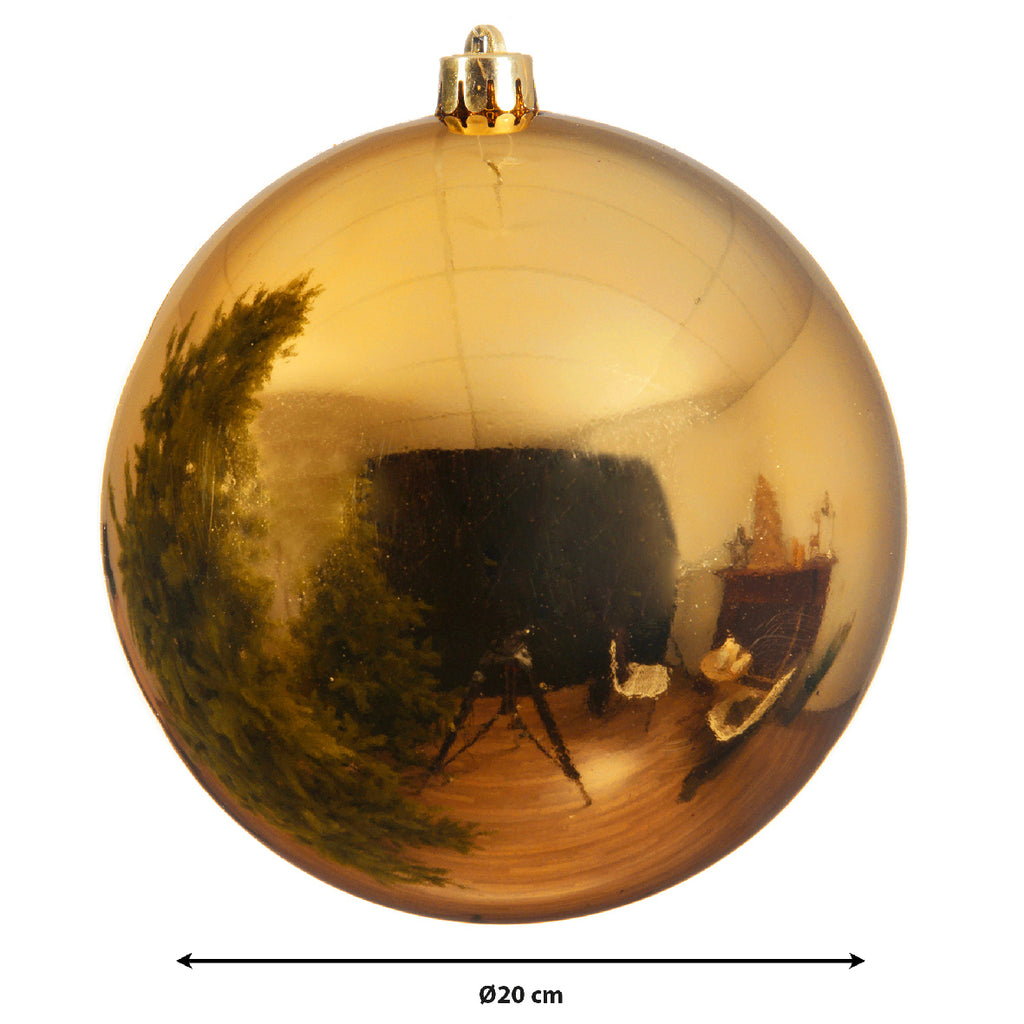 Light gold oversized shatterproof bauble 20cm