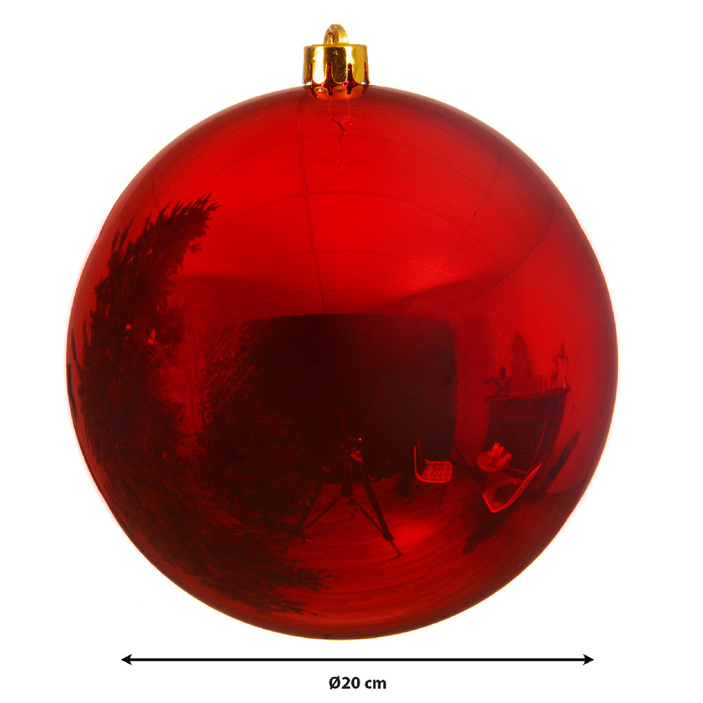 Christmas red oversized shatterproof bauble 20cm
