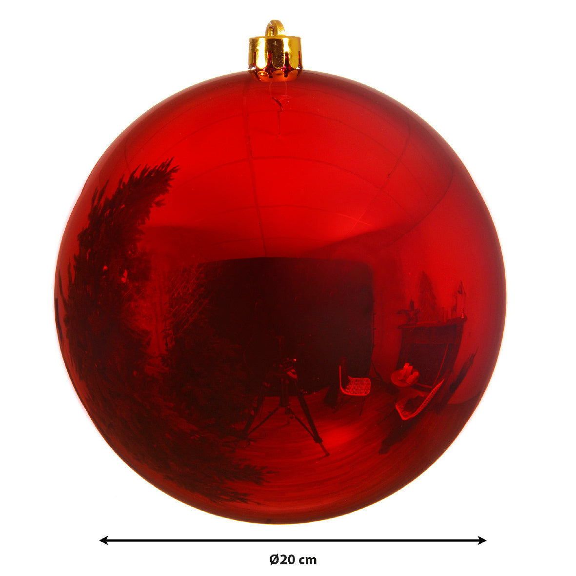 Christmas red oversized shatterproof bauble 20cm