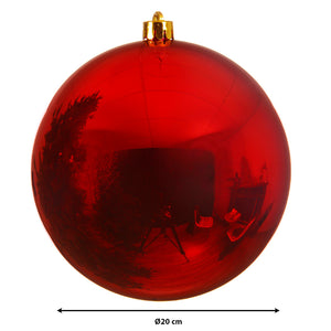 Christmas red oversized shatterproof bauble