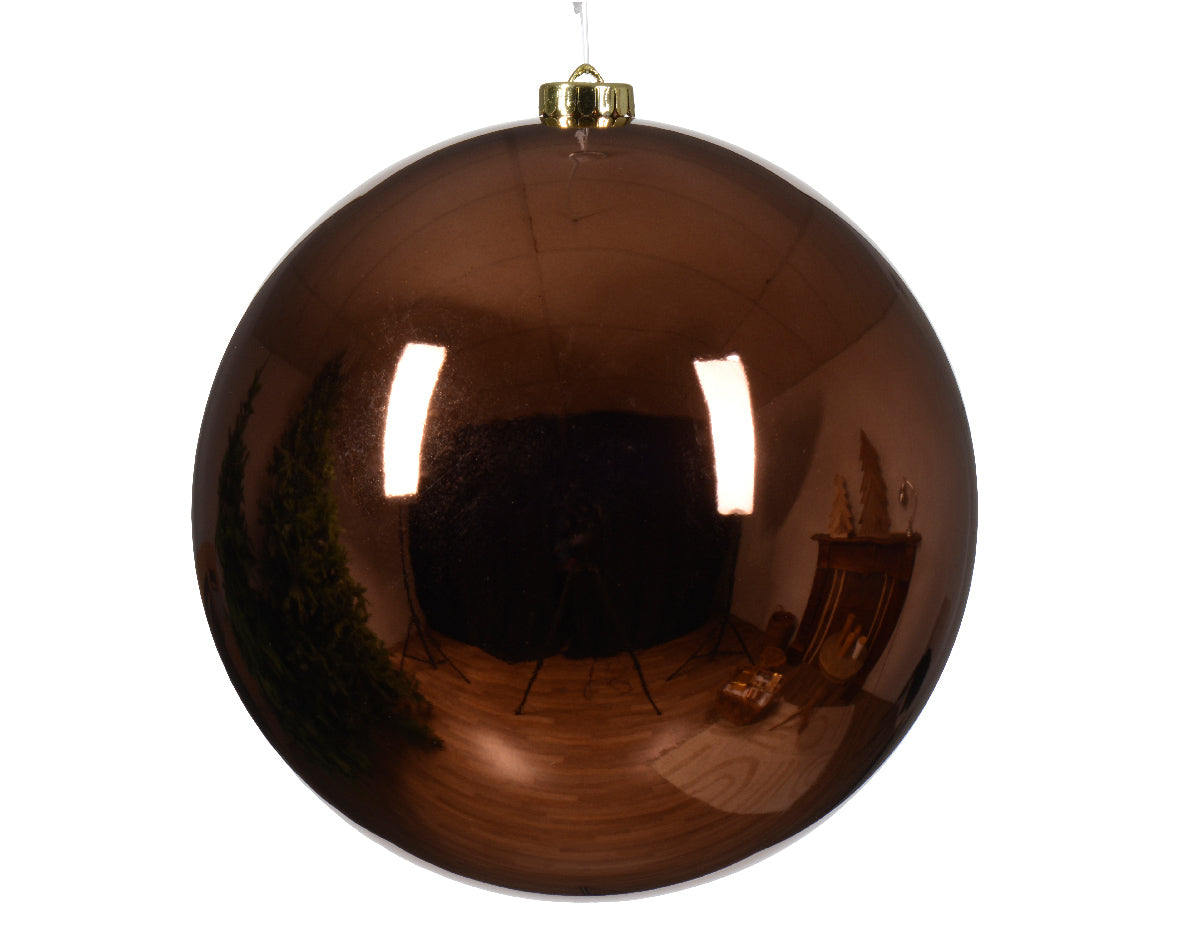 Espresso oversized shatterproof bauble 20cm