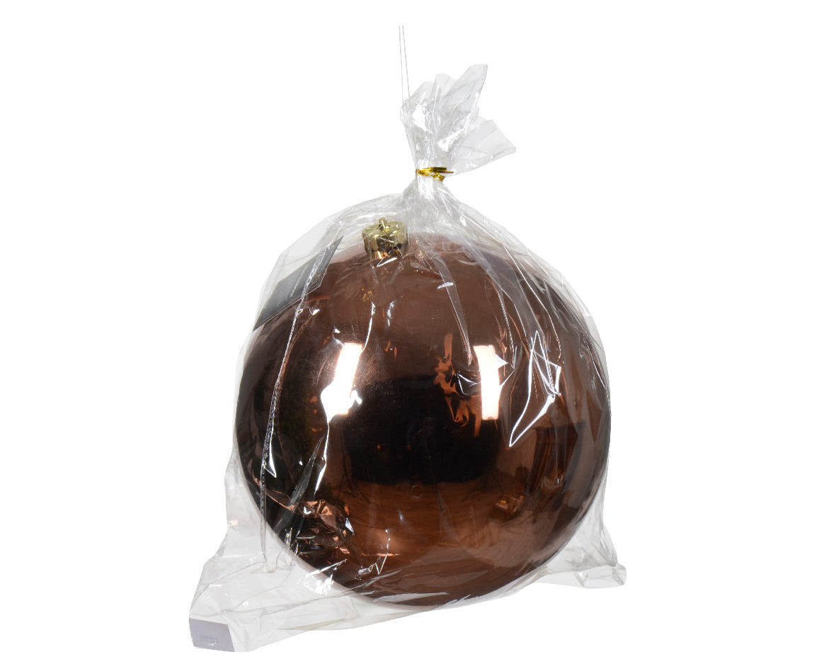 Espresso oversized shatterproof bauble 20cm