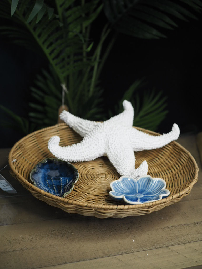 Rattan round dish basket
