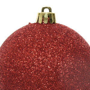 6cm shatterproof Christmas red pack of 30 baubles