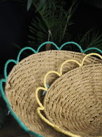 Scallop edge basket bowl