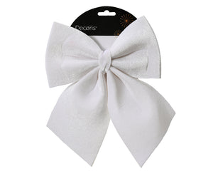 Winter white Christmas bow