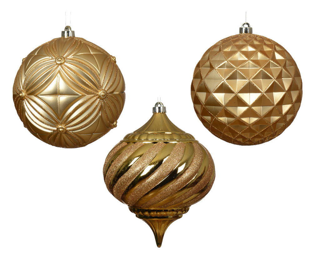 Large light gold shatterproof decorative hanging decs (3 Styles)