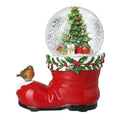Christmas boot snow globe