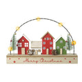 Merry Christmas light up house scene