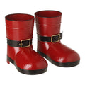 Red metal Santa boots