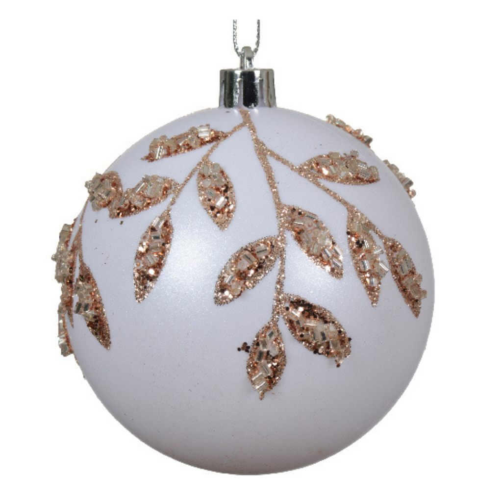 Shatterproof evergreen leaf baubles (3 styles)