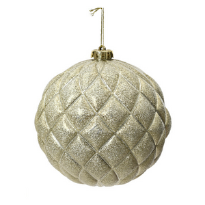 Large champagne decorative shatterproof baubles (3 Styles)