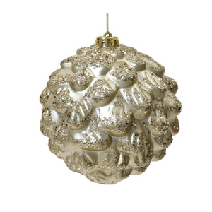 Large champagne decorative shatterproof baubles (3 Styles)